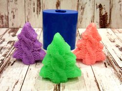 Knitted fir tree - silicone mold