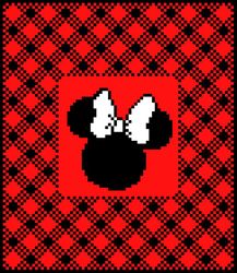 Crochet C2C Buffalo plaid Minnie Mouse blanket pattern PDF Download
