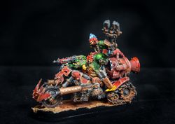 Ork Warboss on Bike - Painting comission