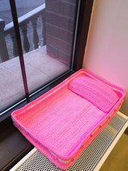 Cat bed pink,cat house,cat basket