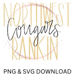 Northwest Rankin Cougars Sublimation Download, PNG Download, SVG, 98