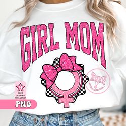 Girl Mom Mothers Day Glitter Png Sublimation Mom Mama Shirt, 70