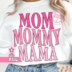 Mom Mommy Mama Png Faux Glitter Sparkle Sublimation Design, 112
