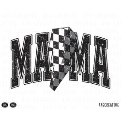 Mama Checkered Lightning Bold Png, Mama Svg, Mama Shirt, Mama, 49