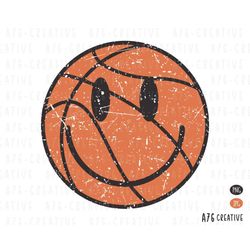 Retro Basketball Groovy Png Instant Download, Basketball Png, 5