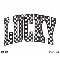 Retro Checkered Lucky Png Svg, Checkered Lucky Charms, 42