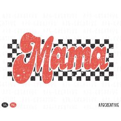 Retro Checkered Mama Png Instant Download, Checkered Mama, 45