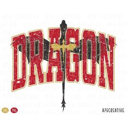 Retro Dragon Svg Png, Dragon Year, Vintage Dragon Sublimation, 66