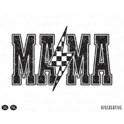 Retro Mama Lightning Bold Png, Mama Checkered Lightning Bold, 116