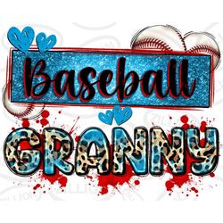 Baseball granny with leopard png sublimation design download, 10