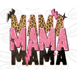 Mama lightning bolt png sublimation design download, glitter, 44