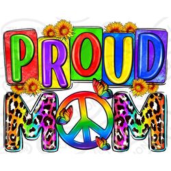 Proud Mom LGBT png sublimation design download, LGBT png, 64