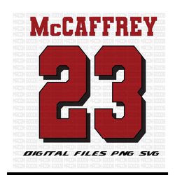Christian McCaffrey San Fransisco Jersey Digital File for t , 45