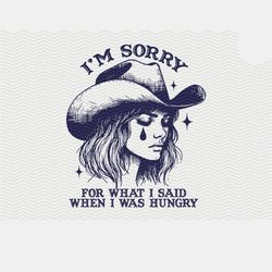 Funny Crying Cowgirl, SVG PNG File, Trendy Vintage Retro Des