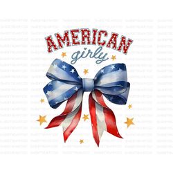 American Girly PNG, Coquette 4th Of July Png, 4th Of July Pn