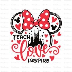 Teach Love Inspire Svg, Teacher Svg, Teacher Quotes Svg, Tea