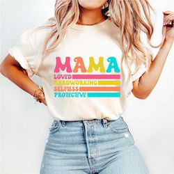 She is Mama PNG, Retro Mother PNG, Blessed Mom Png, Mom Shir
