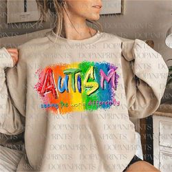 Autism Seeing The World Differently Png, Autism Awareness Pn