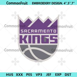Sacramento Kings NBA Team Embroidery Design File