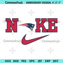 Nike New England Patriots Swoosh Embroidery Design Download