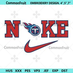 Nike Tennessee Titans Swoosh Embroidery Design Download