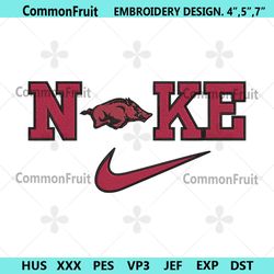 Nike Arkansas Razorbacks Swoosh Embroidery Design Download File