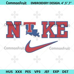 Nike Louisiana Tech Bulldogs Swoosh Embroidery Design Download File