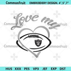 Love My Las Vegas Raiders Embroidery Design File Download