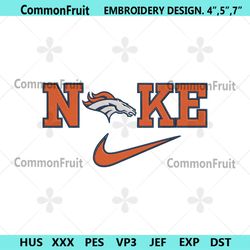 Nike Denver Broncos Swoosh Embroidery Design Download