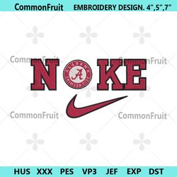 Nike Alabama Crimson Tide Swoosh Embroidery Design Download File