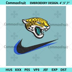 Jacksonville Jaguars Nike Swoosh Embroidery Design Download Png