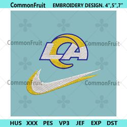 Los Angeles Rams Nike Swoosh Embroidery Design Download