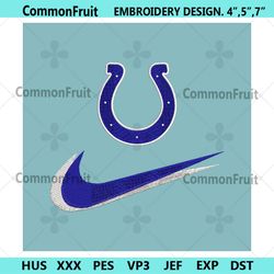 Indianapolis Colts Nike Swoosh Embroidery Design Download