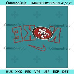 San Francisco 49ers Reverse Nike Embroidery Design Download File