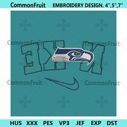 Seattle Seahawks Reverse Nike Embroidery Design Download File