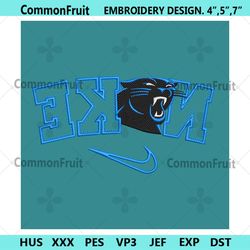 Carolina Panthers Reverse Nike Embroidery Design Download File