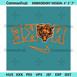 Chicago Bears Reverse Nike Embroidery Design Download File