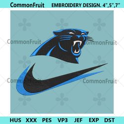 Carolina Panthers Nike Swoosh Embroidery Design Download