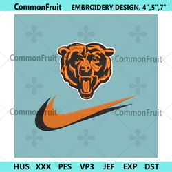 Chicago Bears Nike Swoosh Embroidery Design Download Png