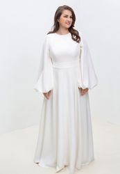 Wedding Dress Pearl Pluse size