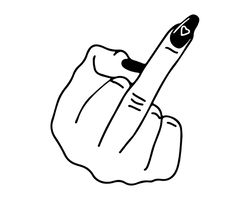 Female Middle Finger Silhouette Svg, Girl Power, Hand Sign , Digital Download File. cricut