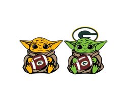 Baby Yoda Green Bay Packers Png,NFL Baby Yoda Png, Sport Svg Png
