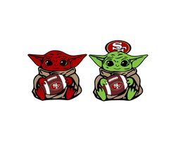 Baby Yoda with San Francisco 49ers NFL png, Baby Yoda NFL png, NFL png