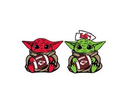 Baby Yoda with Kansas City Chiefs NFL png, Baby Yoda NFL png, NFL png