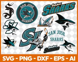 San Jose Sharks Bundle Svg, Bundle NHL Hockey Svg, NHL HOCKEY Svg, Sport Svg, NHL SVG