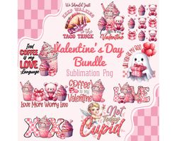 Valentine Bundle Sublimation Clipart PNG Graphic