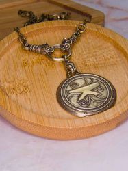 Amulet of Zenithar / The elder Scrolls jewelry  / Skyrim, oblivion, morrowind cosplay / Handmade amulet /Geek Gif