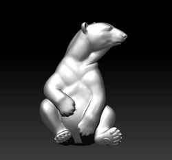 3D Model STL  file Polar bear for CNC Router Aspire Artcam 3D Printer Engraver Carving Milling