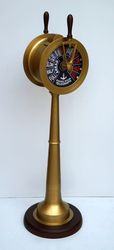 Vintage 52" Telegraph navy ship engine room brass finish with wooden base Nautical & Ship Lover