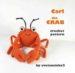 Amigurumi Crochet Pattern Crab Crochet Pattern Sea Creature Crochet Pattern